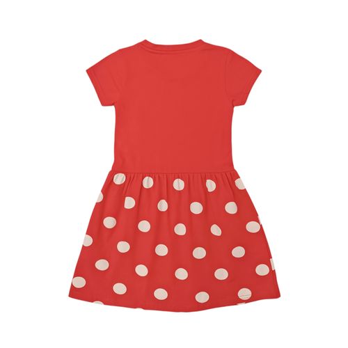 Vestido rojo estampado para niña