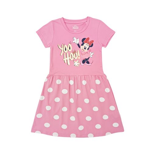Vestido rosa estampado para niña