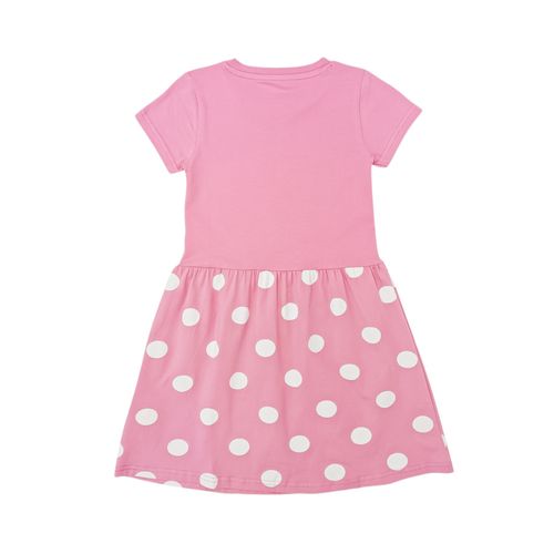 Vestido rosa estampado para niña