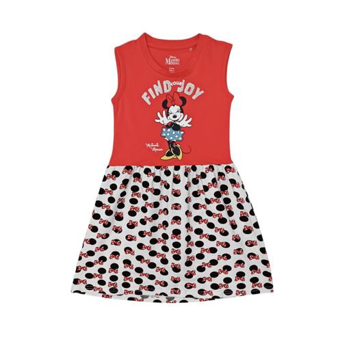Vestido rojo estampado para niña