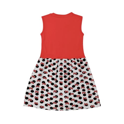 Vestido rojo estampado para niña