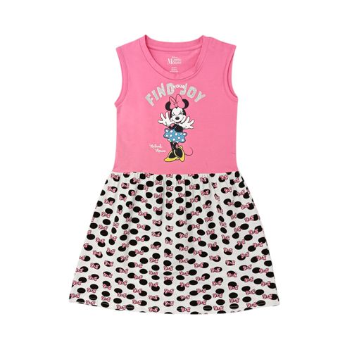 Vestido rosa estampado para niña
