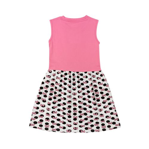 Vestido rosa estampado para niña