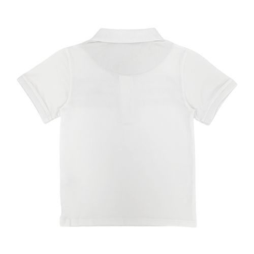 Camisa tipo polo blanca para niño