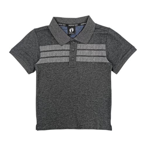 Camisa tipo polo gris para niño