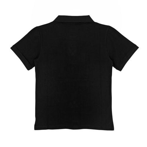 Camisa tipo polo negra para niño