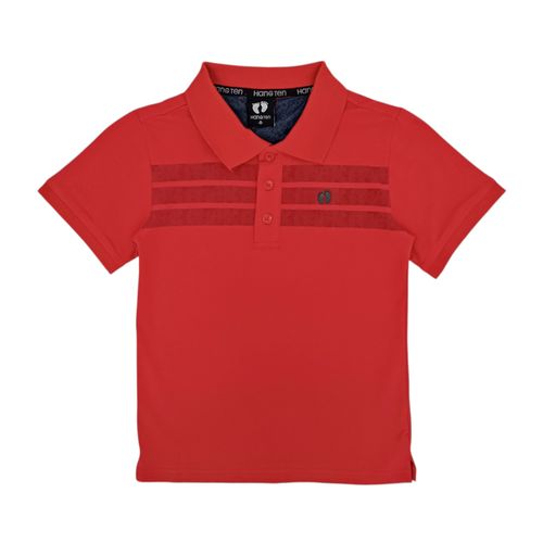 Camisa tipo polo roja para niño