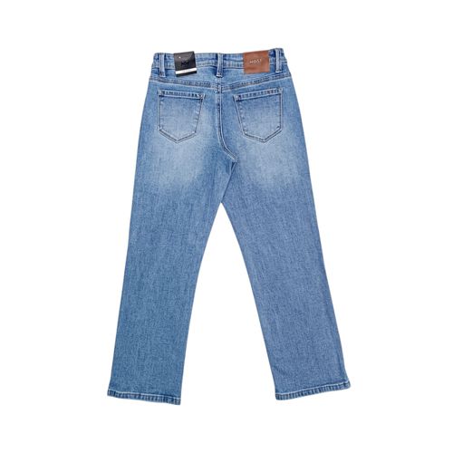 Straight jeans azul lavado para niño