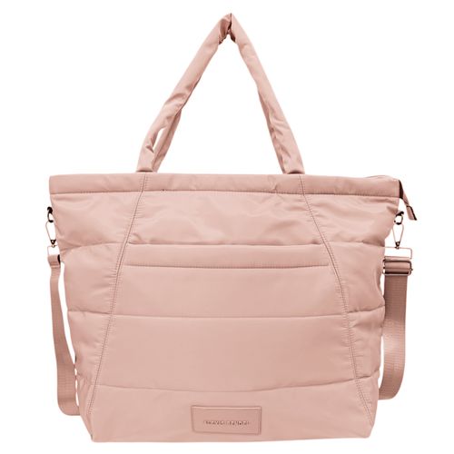 Cartera tote rosa con textura para mujer