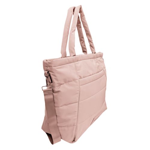 Cartera tote rosa con textura para mujer