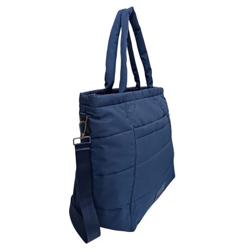 Cartera tote navy con textura para mujer
