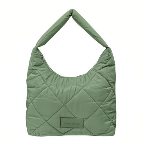 Cartera tote verde con textura para mujer