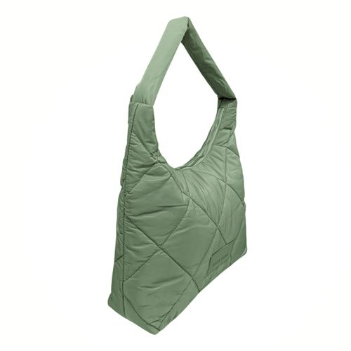 Cartera tote verde con textura para mujer