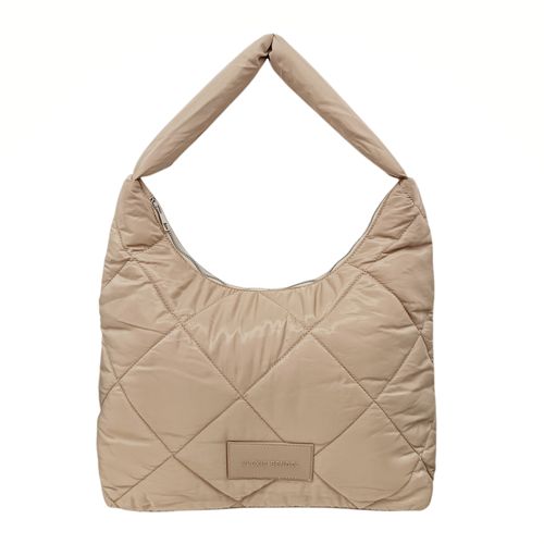 Cartera tote beige con textura para mujer