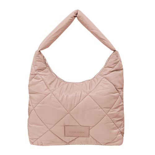 Cartera tote rosa con textura para mujer