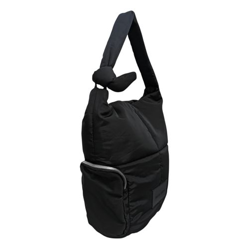 Cartera tote negra con textura para mujer