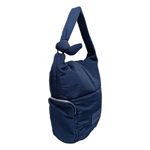 Cartera tote navy con textura para mujer