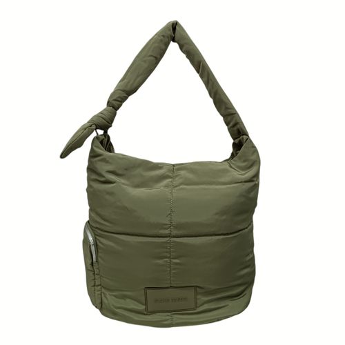 Cartera tote verde con textura para mujer