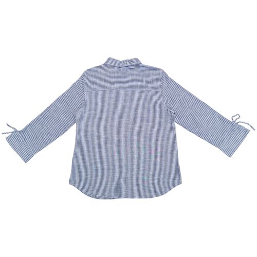 Blusa celeste rayada para mujer