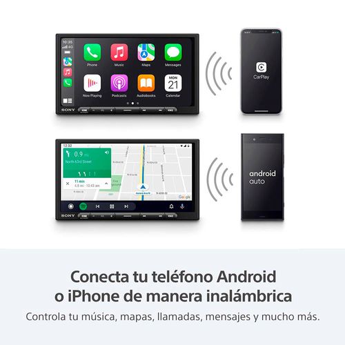Pantalla Sony XAV-AX4000 de 6.9" con Bluetooth, conexión inalámbrica de Android Auto y Apple Carplay