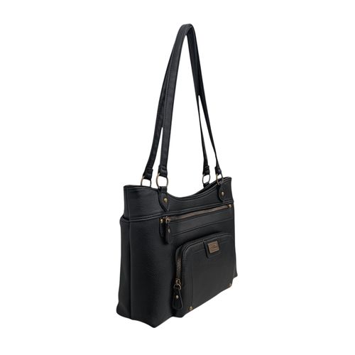 Cartera tote negra para mujer