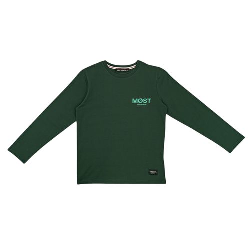 Camiseta verde sólida para niño