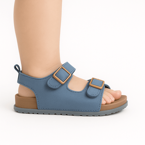 Sandalias celeste con textura para niño