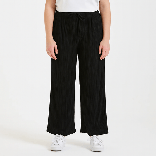 Pantalón wide leg negro para mujer