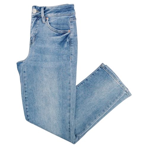 Slim straight jeans lavado para mujer