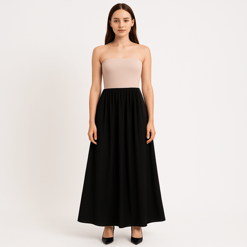 Vestido maxi sólido para mujer
