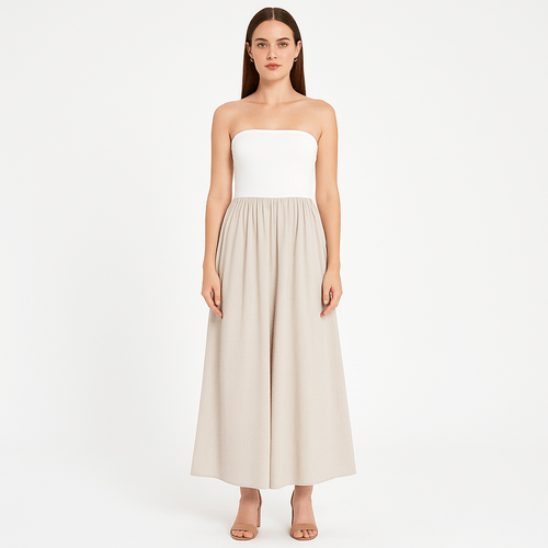 Vestido maxi sólido para mujer