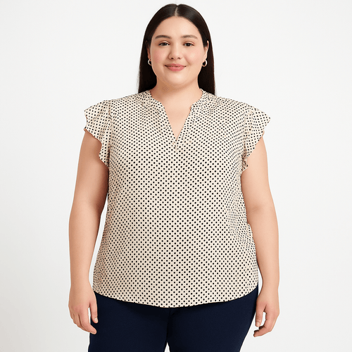 Blusa curvy estampada para mujer