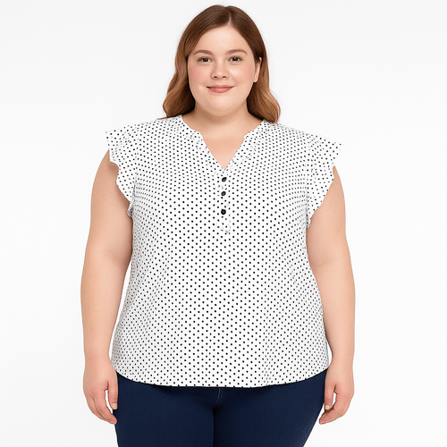 Blusa curvy estampada para mujer