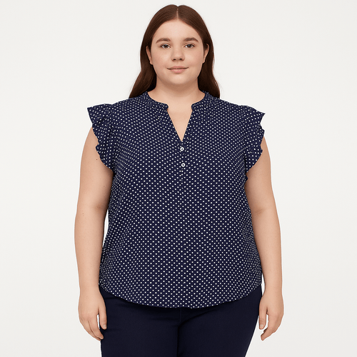 Blusa curvy estampada para mujer