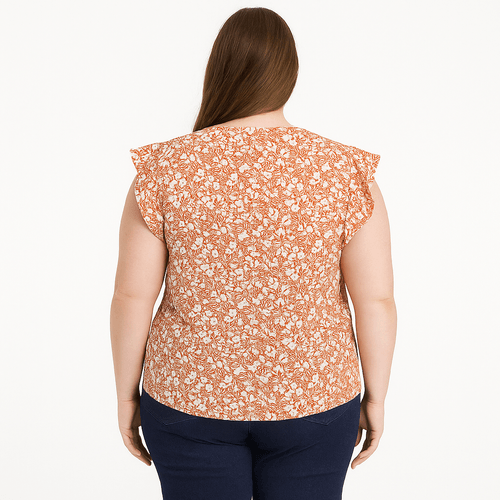 Blusa curvy estampada para mujer