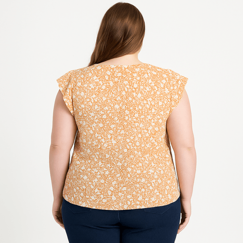 Blusa curvy estampada para mujer