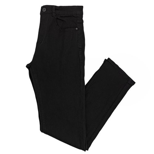 Straight jeans negro sólido para hombre