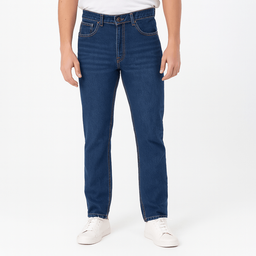 Straight jeans azul lavado para hombre