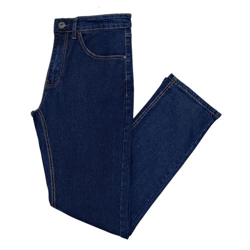 Straight jeans azul sólido para hombre