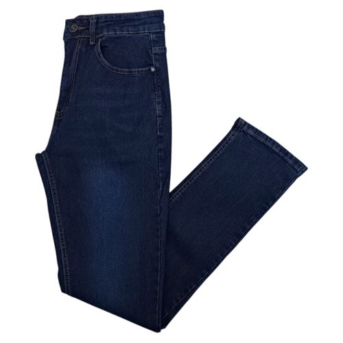 Straight jeans azul sólido para hombre