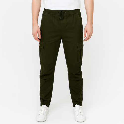 Jogger cargo verde sólido para hombre
