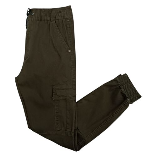 Jogger cargo verde sólido para hombre