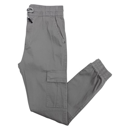 Jogger cargo gris sólido para hombre