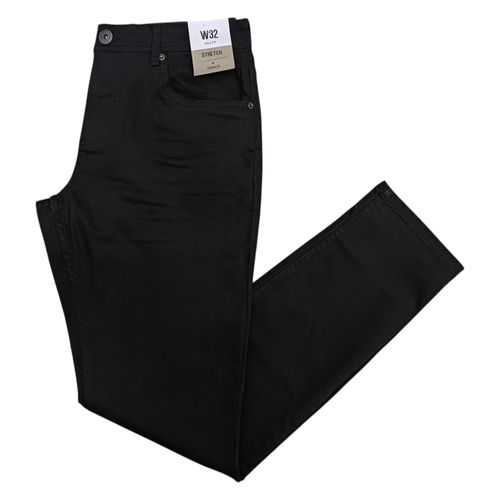 Skinny jeans negro sólido para hombre