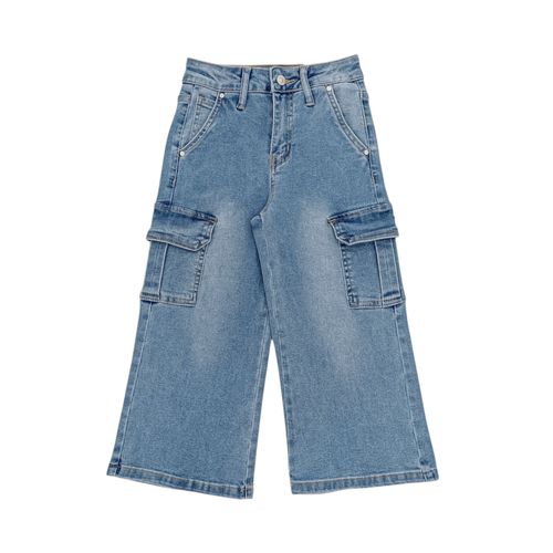 Cargo jeans azul para niña