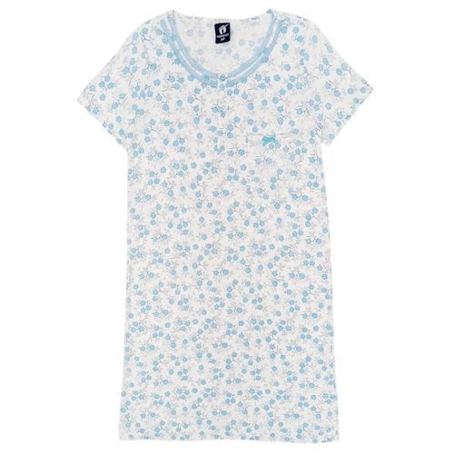 Camisón azul estampado para mujer