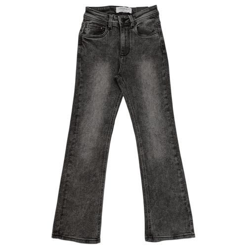 Wide leg jeans gris lavado para mujer