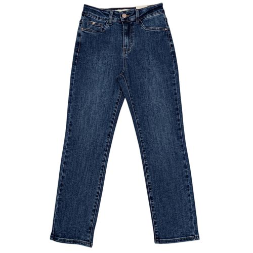 Slim jeans azul sólido para mujer