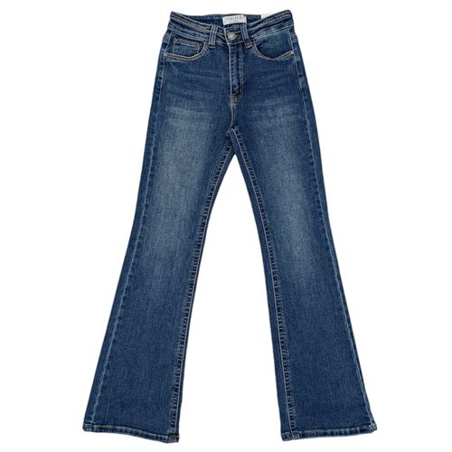 Flare jeans azul lavado para mujer