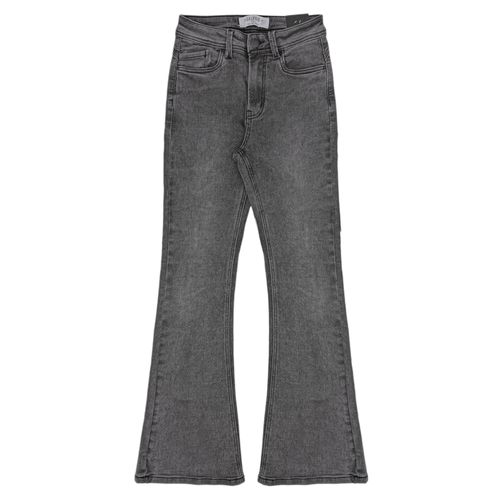 Flare jeans gris lavado para mujer
